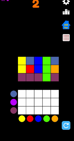 Zaawansowany układ kolorów w grze Color Match3